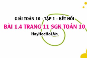Giải bài 1.4 trang 11 Toán 10 Tập 1 SGK Kết nối tri thức